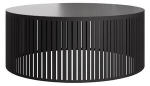 Măsuță de cafea PrunisNegru, 3cm, PAL laminat, Rotund