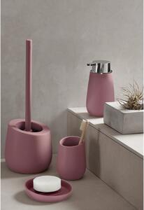 Perie WC din ceramică Wenko Badi, roz