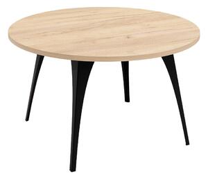 Măsuță de cafea Oswego 126Stejar Craft auriu, Negru, 5cm, PAL laminat, Rotund