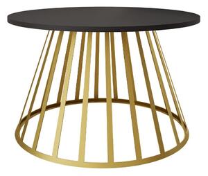 Măsuță de cafea Oswego 129Auriu, Negru, 5cm, PAL laminat, Rotund