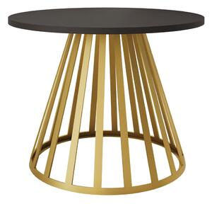 Măsuță de cafea Oswego 130Negru, Auriu, 5cm, PAL laminat, Rotund