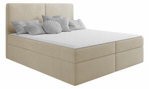 Pat boxspring Zanesville 100Boxspring, Dublu, Crem, 160x200, Tapiterie, Somiera patSomiera pat, 16x21x12cm