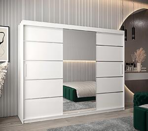 Dressing Marissa, 250x60x200cm, Argintiu, Alb, Pal 18 mm