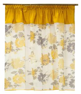 Perdea Velaria din in cu flori, 170x145 cm