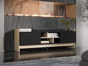 Comodă TV Mavnoli 105Negru, Stejar Cremona, 15x5x4cm