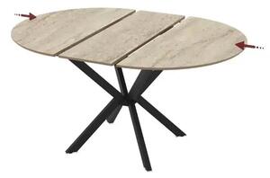 Masa extensibila bucatarie/living rotunda 110 *110 cm Travertin,Dia