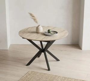 Masa extensibila bucatarie/living rotunda 110 *110 cm Travertin,Dia