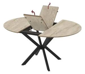 Masa extensibila bucatarie/living rotunda 110 *110 cm Travertin,Dia