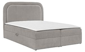 Pat boxspring ColorBoxspring, Dublu, Gri deschis, 160x200, Tapiterie, Somiera patSomiera pat, 16x21x12cm