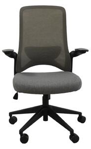 Ergodynamic Dolphin Black Grey - scaun de birou cu brate rabatabile
