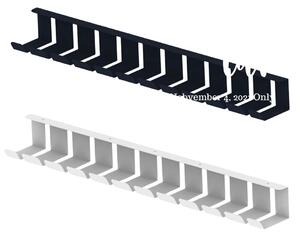 Tavita cabluri sub birou- Easy 80 cm -White Black - metalica