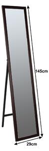 KONDELA Oglindă, ramă din lemn în culoarea maro, MALKIA TYP 4