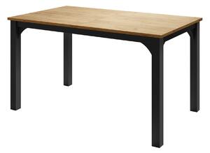 Masă Oswego 136Stejar Craft auriu, Negru, 8x8x14cm, ExtensieExtensie, PAL laminat, Metal