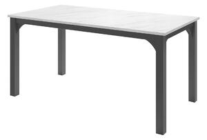 Masă Oswego 137Marmură albă, Negru, 8x9x16cm, ExtensieExtensie, PAL laminat, Metal