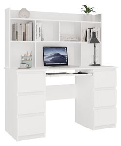 Birou Mandeville 306Cu sertare, Cu un raft pentru tastatură, 8x13x5cm, Alb