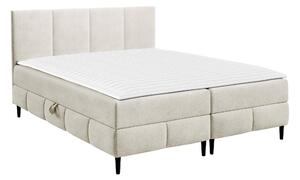Pat boxspring Rivus IBoxspring, Dublu, Alb, 160x200, Tapiterie, Somiera patSomiera pat, 16x21x9cm