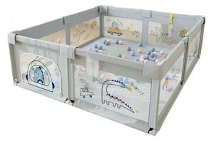 Playfort™ țarc De Joacă Pentru Copii - 180 X 150 Cm, PlayFort™ țarc de joacă pentru copii (Gri) - 180 x 150 cm