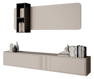 Comodă TV Oratio VII, Cașmir, Negru, MDF, PAL laminat, 30x190x31cm, 56 kg