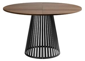 Masă PrudentiaNuc, Negru, 8cm, ExtensieExtensie, PAL laminat, Metal