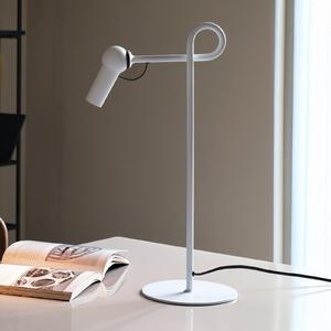 Kdln Lampă de masă LED Bird, alb, 48 cm, metal, dimabilă, reglabil, Alb, Camera de zi / sufragerie, Metal