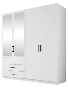 Dulap Fungar, Alb, 215x196x60cm, 161.6 kg, Uși dulap: Cu balamale, Numărul de rafturi: 2, Numărul de rafturi: 2
