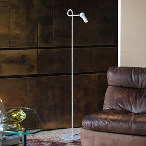 Kdln Lampadar LED Bird, alb, 126 cm, metal, dimabil, reglabil, Alb, Camera de zi / sufragerie, Metal
