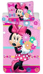 Lenjerie de pat copii Minnie - Minnie - Bows and flowers | 140 x 200 cm / 70 x 90 cm