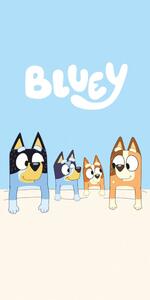 Prosop de baie pentru copii cu imprimeu - Bluey | 70 x 140 cm