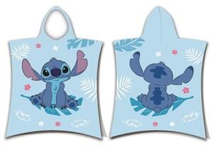 Prosop poncho pentru copii - Lilo și Stitch - albastru