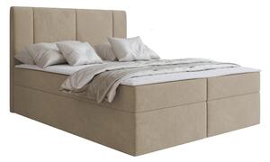 Pat boxspring Zanesville 101Boxspring, Dublu, Crem, 160x200, Tapiterie, Somiera patSomiera pat, 16x21x12cm