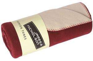 Pătură din fleece 150x170 JN952 - Bordeaux / smântână | 150 x 170 cm