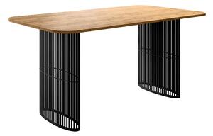 Masă Oswego 163Stejar Craft auriu, Negru, 8x9x16cm, ExtensieExtensie, PAL laminat, Metal