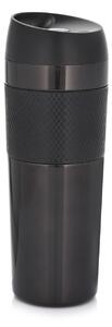 Cana termos 450ml, negru, Metalic