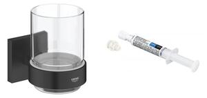Set cană pentru spălat dinți Grohe Start Cube 410972430, adeziv Grohe QuickGlue 41127000