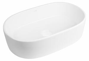 Oltens Lom lavoar 55x34 cm ovale de blat alb luciu 40311000