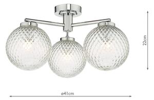 Där Lighting WAY5350 - Lustră aplicată pentru baie WAYNE 3xG9/3W/230V IP44 crom