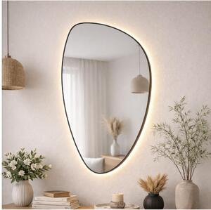 Baltica Design-LED Oglindă cu iluminare integrată STONE FLUID 15W/230V 2700K 92x55 cm IP65 negru