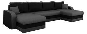 Colțar Comfivo Melissa IV, Funcția de dormit, Spațiu de depozitare, 304x140x80cm, 140.5 kg, Picioare: Plastic