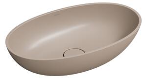 Omnires Shell M+ lavoar 60x35 cm ovale de blat maro/bej mat SHELLUNDB