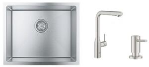 Set baterie bucătărie Grohe Essence 30270DC0, chiuveta din otel Grohe K700 31726SD0, 40535DC0