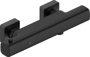 KFA Armatura Malaga Black baterie de duș perete cu termostat negru 5756-010-81