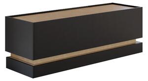 Comodă TV Comfivo Tilia IStejar, Negru, 15x5x4cm