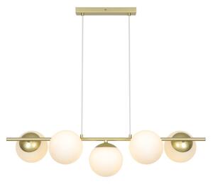 Nordlux - Lustra suspendată pe cablu LILLY 5xE14/10W/230V alamă