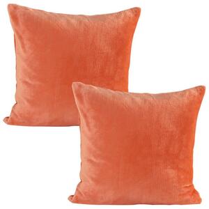 Set de 2 fețe pernuțe din micropluș coral 40 x 40 cm