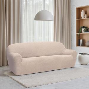 Huse super elastice RUBINIA smântânii fotoliu triplu (l. 180 - 230 cm)