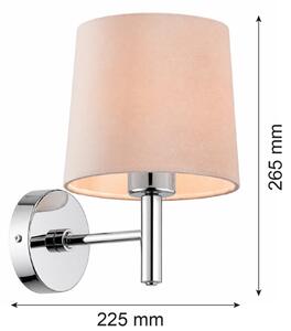 Brilagi - Aplica de perete MONTE 1xE27/15W/230V bej/crom lucios