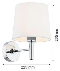 Brilagi - Aplică de perete MONTE 1xE27/15W/230V crem/crom lucios