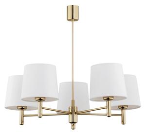 Brilagi - Candelabru cu tijă MONTE 5xE27/15W/230V crem/auriu