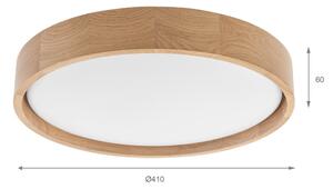 Brilagi - Plafonieră LED MANAROLA PLAIN, 24W, 230V, 3000K, diam. 41 cm, stejar