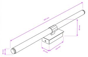 Brilagi - Aplica LED pentru oglindă de baie DIANA, 10 W, 230 V, IP44, auriu